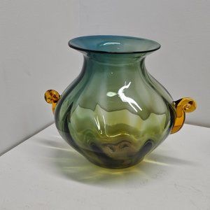 Blenko Desert Green Large Vase